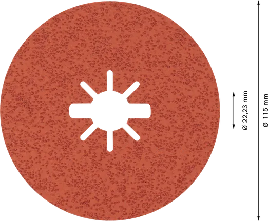 Disco de fibra Bosch EXPERT R782 Prisma Ceramic X-LOCK 115 mm.